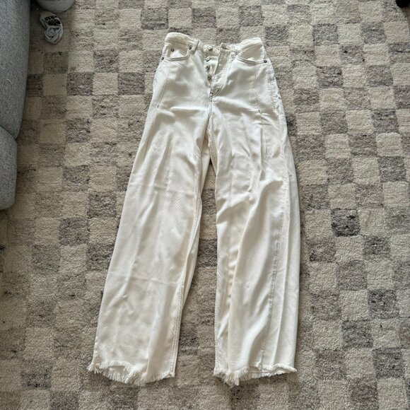 ✨NWOT✨ Free People We The Free Old West Slouchy Jeans Warm White - Picture 5 of 6